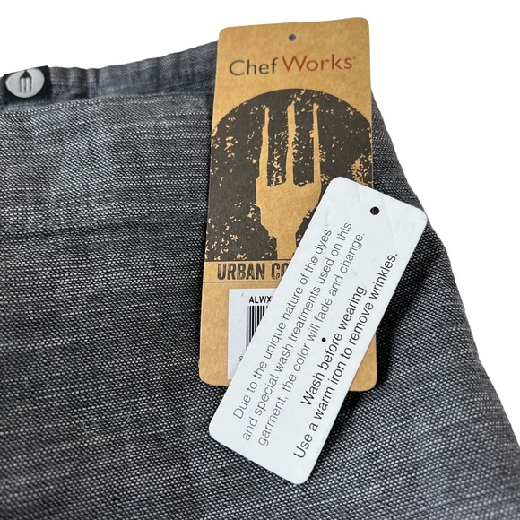 NWT Chef Apron CHEFWORKS Urban Collection Bistro Steel Black GREAT guy Gift - Picture 6 of 7